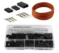 30 Sets 3 Broches JR Connecteurs Servo Prise RC Mâles et Femelles avec 3 Mètres Câble Compatibles avec Futaba pour Hitec Spektrum