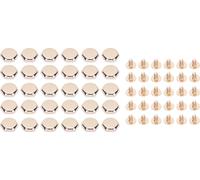 30 sets de rivets et de vis 8mm cavité de pose de zinc Hex Head rivets 6 mm vis de fer croisées pour sac d'artisanat en cuir décoration Golden