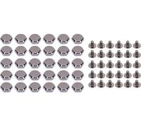 30 sets de rivets et de vis 8mm cavité de pose de zinc Hex Head rivets 6 mm vis de fer croisées pour sac d'artisanat en cuir décoration Gunmetal
