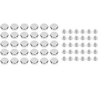 30 sets de rivets et de vis 8mm cavité de pose de zinc Hex Head rivets 6 mm vis de fer croisées pour sac d'artisanat en cuir décoration argent