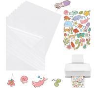 30 Sheets Paper Sticker Printer, 100% Transparent Film Sticker Vinyl A4 Sticker Printing Paper Adhesive Label Printable For Inkjet Printer (21 X 29.7 Cm)