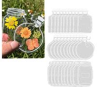 30 signets de fleurs séchées transparentes bricolage,signets d'herbier faits maison,herbier de fleurs pressées créatives pour les élèves de la maternelle (Souhaitant Bouteille Façonner)