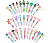 30 Stylos À Bille Kawaii Cute,ensemble Stylo Bille 4 Couleurs,Mini Stylos,faciles À Écrire,cadeaux Anniversaire Enfants Invites Pour Garçons Filles,Pochette Surprise Enfant