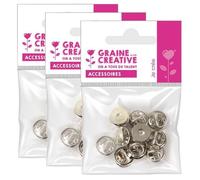 30 supports de pin's argentés 1 cm