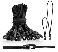 30 Tendeurs Élastiques avec Crochets pour Bâches et Toiles Tentes Tarp Sandow Corde Élastique Attache Bâche en Deux Tailles 15 cm et 25 cm