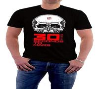 30 Thirty Seconds to Mars Skull Sign T-Shirt Black Mens Tee Unisex Shirt M