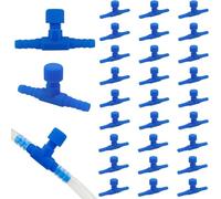 30 Vannes De Régulation Aquariums, Connecteur De Valve d'Air d'Aquarium, Connecteur De Tuyau De Pompe à Air Bleu, Pour Tous Types De Marchés d'Eau, Baignoires Domestiques Et Aquariums (Bleu).