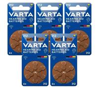 30 Varta Taille 312 Pr41 Piles Auditives 1.45v Zinc Air Allemagne Exp 2028