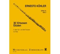30 Virtuoso Etudes in all major and minor keys: op. 75. flute.