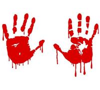 30 x 20 cm en vinyle Rouge Bloody mains Motif Vampire Blood main Art Decor Sticker/Autocollant pour voiture Motif Walking Dead sans hasard en cadeau !