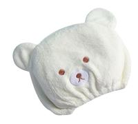 30 x 26 x 2 cm - Chapeau de serviette pour cheveux - Bonnet de séchage pour cheveux en velours corail pour femme - Absorbant - Serviette à séchage rapide - Bonnet de douche mignon - Turban