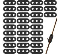 30 X 3-Hole Rope Tensioner,Black Camping Rope Tensioner,Rope Buckle Adjuster,Ratchet Camping For Tent Tarpaulin Hiking Camping.[Z18]