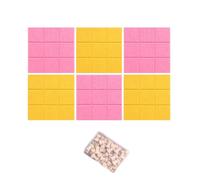 30 x 30 cm Panneaux de Feutre Autocollants Pack de 6 avec Punaises, Tableau d’affichage Muraux Décoratif Memo Board, Feutre Notice Board,Idéal Bureau, École, Maison,90 x 60cm