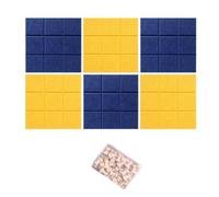 30 x 30 cm Panneaux de Feutre Autocollants Pack de 6 avec Punaises, Tableau d’affichage Muraux Décoratif Memo Board, Feutre Notice Board,Idéal Bureau, École, Maison,90 x 60cm