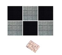 30 x 30 cm Panneaux de Feutre Autocollants Pack de 6 avec Punaises, Tableau d’affichage Muraux Décoratif Memo Board, Feutre Notice Board,Idéal Bureau, École, Maison,90 x 60cm