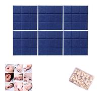 30 x 30 cm Panneaux de Feutre Autocollants Pack de 6 avec Punaises, Tableau d’affichage Muraux Décoratif Memo Board, Feutre Notice Board,Idéal Bureau, École, Maison,90 x 60cm (Bleu foncé)