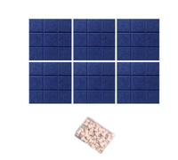 30 x 30 cm Panneaux de Feutre Autocollants Pack de 6 avec Punaises, Tableau d’affichage Muraux Décoratif Memo Board, Feutre Notice Board,Idéal Bureau, École, Maison,90 x 60cm