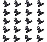 30 X 31mm Black Durable Metal Clips For Binders,Papers,Photos,Bags