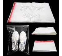 30 x 45 cm Sacs en Sachet Emballage Transparent 50 Pièces grand Auto-adhésifs Cellophane Transparents OPP Emballage pour Biscuits Bonbons Chocolat Bijoux vêtements