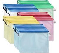 30 X A4 Pvc Document Pouches,Zipper Pouch,File Storage Pouches For Business Recipes Organization