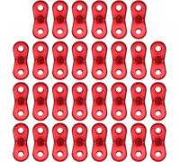 30 X Aluminium Alloy Camping Rope Tensioner For Tent Durable Non-Slip Tent Tarpaulin Hiking Red