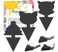 30 X Insect Traps,Anti Gnats,Glued Traps,Double-Sided Adhesive Stickers,Yellow,Plant Protection Flower Fruit (30 Pieces) Black).[P231]