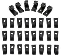 30 X Nylon Kayak J Hook Tie Down Hooks,Fixing Accessories For Kayak Hook,Canoe Rope,Dinghies,Black