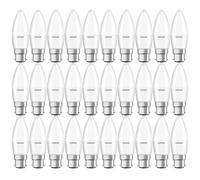 30 X Osram LED Lampes Bougies 5,7W = 40Watt B22d Mat 470lm 827 Blanc Chaud 2700K