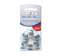 30 x Rayovac Implant Pro + Implant Cochlear 675 PR44 Piles pour appareils auditifs Bleu (= 5 x 6 blister)