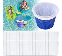 30 x Skimmer Pool Skimmer Socken Socks Filter Skimmer Swimming Pool Prefilter,Elastic Nylon Prefilter,Reusable Sock Filter Pool Protect Clean Pool,Leaves,Foam