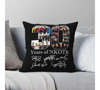 30 Years Of Nkotb Taie d'oreiller carrée en polyester et lin velours Fermeture éclair décorative Housse de coussin 45 x 45 cm