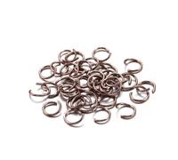 300 anneaux ouverts colorés de 6 mm, 8 mm et 10 mm for la fabrication de bijoux et les projets d'artisanat.(Coffee,6mm)
