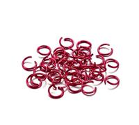 300 anneaux ouverts colorés de 6 mm, 8 mm et 10 mm for la fabrication de bijoux et les projets d'artisanat.(Dark Rose,8mm)