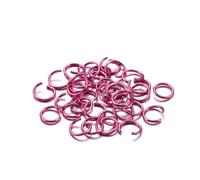 300 anneaux ouverts colorés de 6 mm, 8 mm et 10 mm for la fabrication de bijoux et les projets d'artisanat.(Pink,8mm)