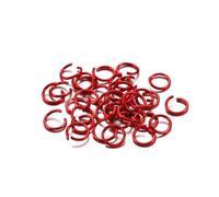 300 anneaux ouverts colorés de 6 mm, 8 mm et 10 mm for la fabrication de bijoux et les projets d'artisanat.(Red,8mm)
