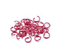 300 anneaux ouverts colorés de 6 mm, 8 mm et 10 mm for la fabrication de bijoux et les projets d'artisanat.(Rose,6mm)