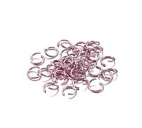 300 anneaux ouverts colorés de 6 mm, 8 mm et 10 mm for la fabrication de bijoux et les projets d'artisanat.(Light Pink,8mm)
