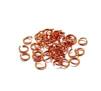 300 anneaux ouverts colorés de 6 mm, 8 mm et 10 mm for la fabrication de bijoux et les projets d'artisanat.(Red Gold,6mm)