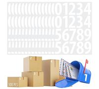 300 autocollants numériques, 7.6cm autocollants numériques en vinyle imperméables auto-adhésifs, numéros consécutifs de 0 à 9 sans laisser de résidus, pour le bureau, la salle de classe, les boîtes