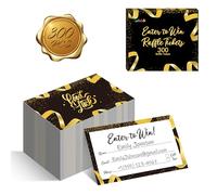 300 Billets de Tombola, Cartes de Formulaire d'Inscription avec Espace pour Nom, Adresse E-mail, Numéro de Téléphone pour Concours, Tombolas, Urnes, 50/50, Enchères (8,9 cm x 5 cm, Noir)