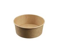 300 Boîtes à Salade Rondes 1000 ml D.149 x Ht.75 mm en Kraft (Sans Couvercle) - D-Work