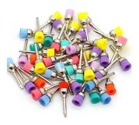 300 brosses de polissage dentaire colorées en nylon, forme bol, pour prophylaxie dentaire, pour pièce à main contre-angle color-300pcs