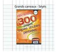 300 COPIES DOUBLES PERFORÉES 21x29,7 A4 GRANDS CARREAUX SEYES 90G CLAIREFONTAINE G