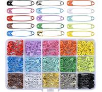 300 Épingles De Sûreté En Métal, 15 Couleurs, Petites Épingles De Sûreté