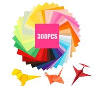 300 Feuilles de Papier Couleur, RISVOWO Papier Origami Couleur, 15x15 CM Coloré Papier Double Face, Feuille Origami Couleur, Papier Craft pour Enfants, Adultes, Bricolage Arts et Crafts(20 Couleurs)