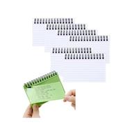 300 feuilles lignées 15.2x10.2 cm, 6 blocs de cartes flash lignées à spirale avec deux couvertures en PVC, liste de contrôle (blanc, 10.2x15.2 cm)