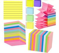 300 Feuilles Notes Autocollantes Super Sticky, Grand Format,4 Blocs,76x76 mm,75 Feuilles par Bloc - Feuillets Super Adhésifs pour Prise de Notes, Listes de Tâches et Rappels-4 couleurs