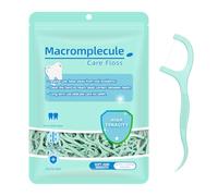 300 Fil Dentaire à Deux Brins à la Menthe pour les Soins Dentaires - Fil dentaire avec manche pour Éliminer la Plaque Dentaire et les Résidus Alimentaires