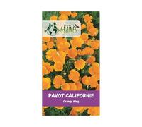 300 Graines Coquelicot de Californie Orange geante - Eschscholzia orange king