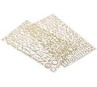 300 Lettres De L'alphabet Adhésives Paillettées Dorees, Or